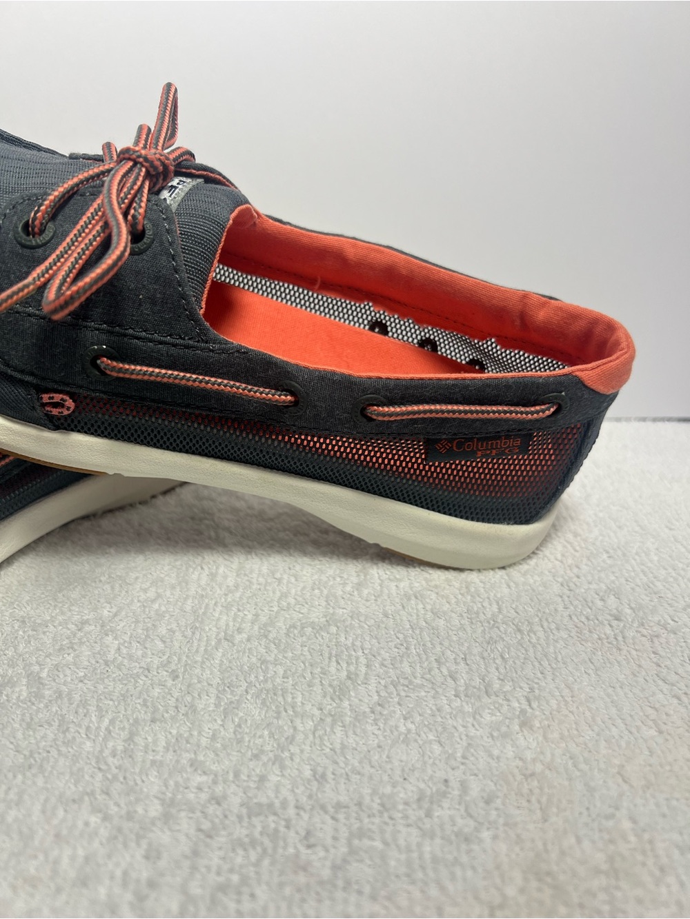 Columbia PFG Delray Loco II Women’s Boat Shoes Graphite/Coral Size 8.5 Casual - Picture 8 of 11